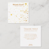 Modern Gold Star Line Art Ketting Display Vierkante Visitekaartje (Voorkant / Achterkant)