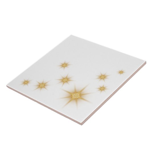 Modern Gold Starburst Tegeltje (Zijkant)