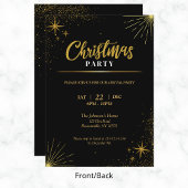 Modern Gold Stars Kerstfeest Kaart