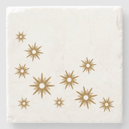 Modern Gold Stars Stenen Onderzetter (Voorkant)