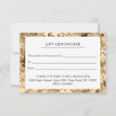 Modern Gold Stars Zakelijk Cadeaubon (Achterkant)