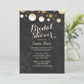 Modern Gold Stippen Black Pattern Vrijgezellenfees Kaart (Staand voorkant)