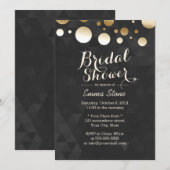 Modern Gold Stippen Black Pattern Vrijgezellenfees Kaart (Voorkant / Achterkant)