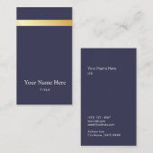 Modern Gold Striped Stijlvol Visitekaartje (Voorkant / Achterkant)