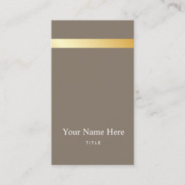 Modern Gold Striped Stijlvol Visitekaartje