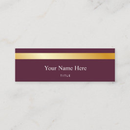 Modern Gold Striped Stylish Mini Visitekaartje