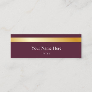 Modern Gold Striped Stylish Mini Visitekaartje