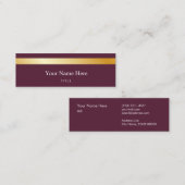 Modern Gold Striped Stylish Mini Visitekaartje (Voorkant / Achterkant)