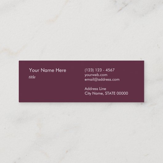 Modern Gold Striped Stylish Mini Visitekaartje (Achterkant)