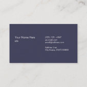 Modern Gold Striped Stylish Navy Visitekaartje (Achterkant)
