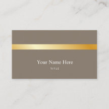 Modern Gold Striped Visitekaartje met stijlvolle t