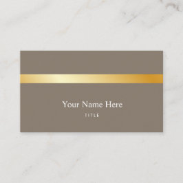 Modern Gold Striped Visitekaartje met stijlvolle t