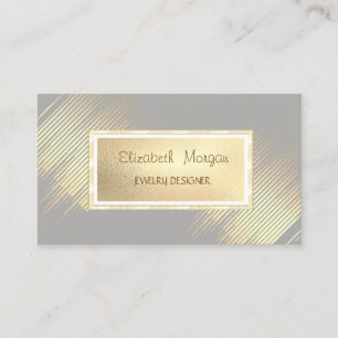 Modern Gold Stripes, Gold Lijst Jewelry Designer Visitekaartje