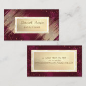 Modern Gold Stripes, Lijst Red Jewelry Designer Visitekaartje (Voorkant / Achterkant)