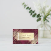 Modern Gold Stripes, Lijst Red Jewelry Designer Visitekaartje (Staand voorkant)