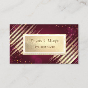 Modern Gold Stripes, Lijst Red Jewelry Designer Visitekaartje