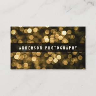 Modern Gold Subtle Glitter Bokeh   Visitekaartje