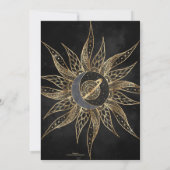Modern Gold Sun Moon Planet Universe Mandala Kaart (Achterkant)