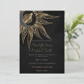 Modern Gold Sun Moon Planet Universe Mandala Kaart (Staand voorkant)