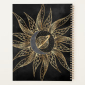 Modern Gold Sun Moon Planet Universe Mandala Planner (Achterkant)