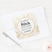 Modern Gold Swirl partij gunst sticker (Envelop)