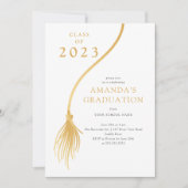 Modern Gold Tassel Graduation Party Kaart (Voorkant)
