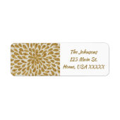 Modern Gold Teardrop-patroon Etiket (Voorkant)