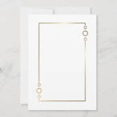 Modern Gold Text White Wedding Kaart (Achterkant)