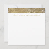 Modern Gold Texture Lined Personalized Name  Notitiekaartje (Voorkant)