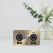 Modern Gold-Tone 2023 DJ Visitekaartje (Staand voorkant)