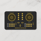 Modern Gold-Tone DJ Controller 2020 Visitekaartje (Voorkant)