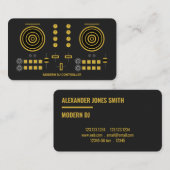 Modern Gold-Tone DJ Controller 2020 Visitekaartje (Voorkant / Achterkant)