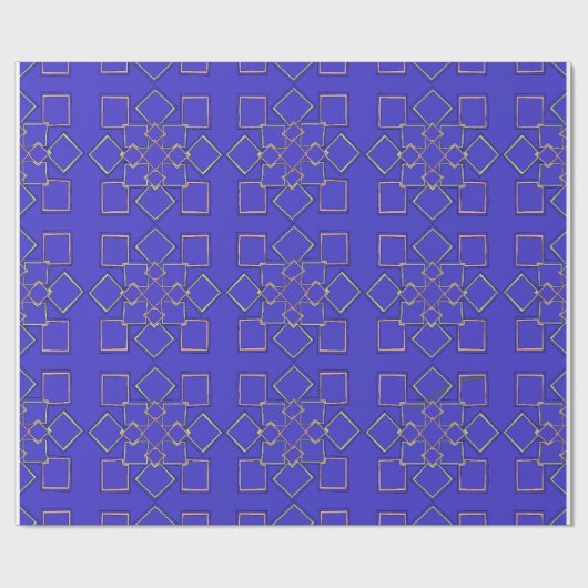 Modern Gold-Tone Geometric Pattern Wrapping Paper Cadeaupapier (Vlak)