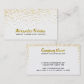 Modern Gold Tones Stippen op een witte achtergrond Visitekaartje (Voorkant / Achterkant)