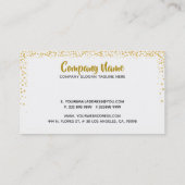 Modern Gold Tones Stippen op een witte achtergrond Visitekaartje (Achterkant)