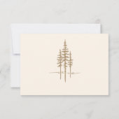 Modern Gold Tree Forest rustieke bruiloft RSVP Kaartje (Achterkant)