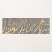 Modern Gold Tree Silhouette Minimaal grijs design Yogamat (Voorkant (horizontaal))