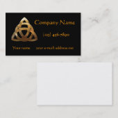 Modern Gold Trinity Knot Visitekaartje (Voorkant / Achterkant)