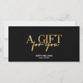 Modern Gold Typography Certificaat Gift Kaart (Voorkant)