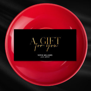 Modern Gold Typography Certificaat Gift Kaart