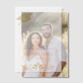 Modern Gold Typography Graduation Party Vellum Uitnodigingen (Offset (Koppel))