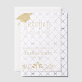 Modern Gold Typography Graduation Party Vellum Uitnodigingen (Offset (Uitnodiging))