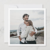 Modern Gold Typography Square Photo Wedding Save The Date (Achterkant)