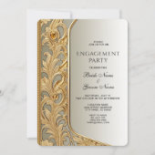 Modern Gold Verloving Uitnodiging (Voorkant)
