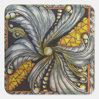 Modern Gold Vierkante Sticker