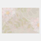 Modern Gold Violet Green Pink Floral Inpakpapier Vel (Voorkant)