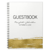 Modern Gold Wedding Guest Book Notitieboek (Voorkant)