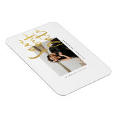 Modern Gold Wedding Photo Save the Date Magneet (Rechterzijde)