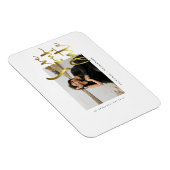 Modern Gold Wedding Photo Save the Date Magnet Magneet (Rechterzijde)