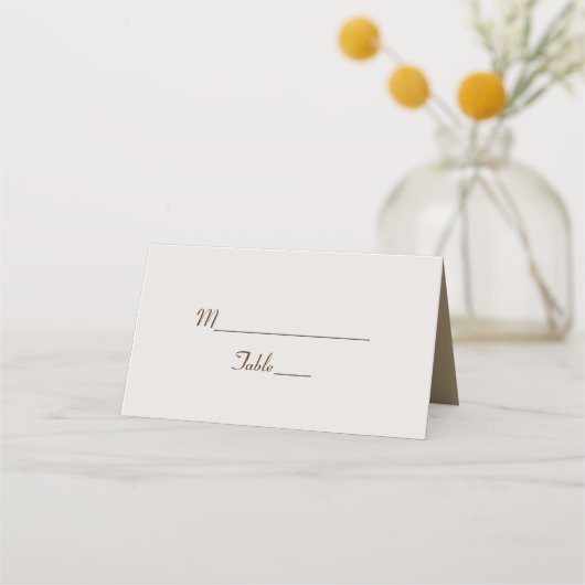 Modern Gold Wedding Place Card Plaatskaartje (Voorkant)